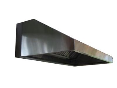 Campana de cortina en acero inoxidable para cocina industrial