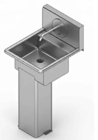 Lavamanos de pedestal con sensor