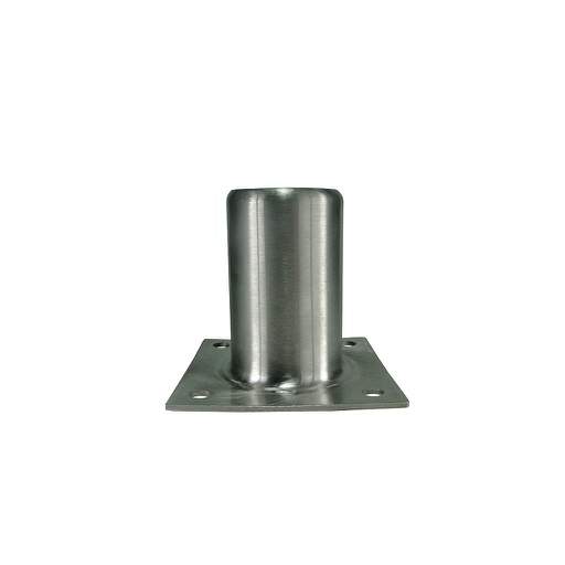[BX-Y011] Conector con platina en acero inoxidable de pata de mesa a tablero