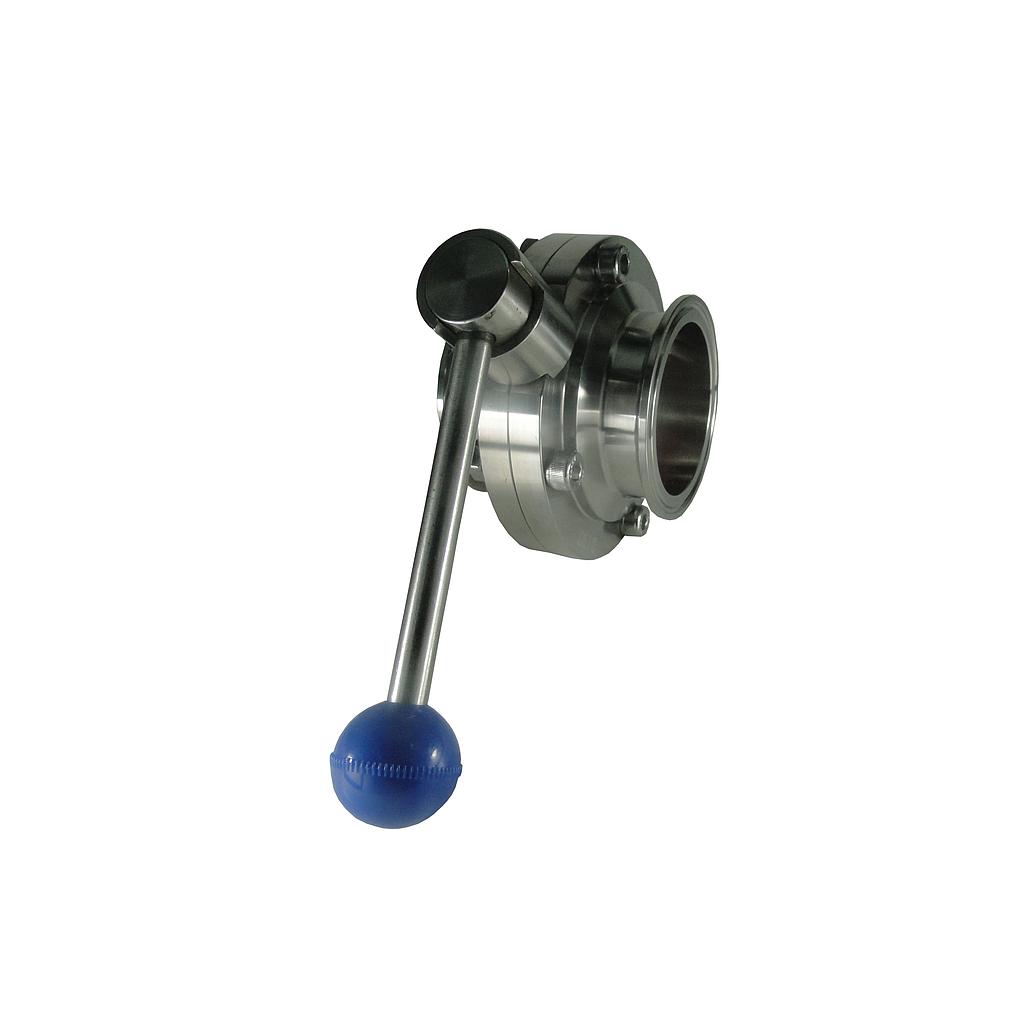 Válvula de mariposa, codo sanitario, clamp y flange de acero inoxidable